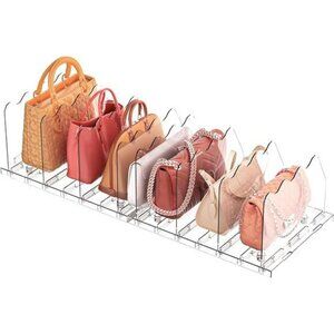 SOYO Clear Purse Organizer Adjustable Acrylic Shelf Divider for Closet Storage
